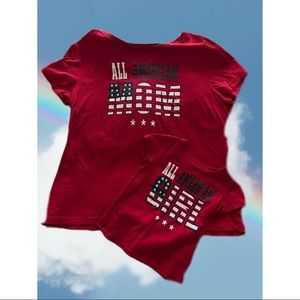 American theme mom daughter set